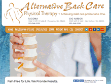 Tablet Screenshot of abcphysicaltherapy.com